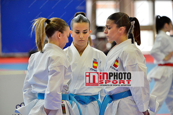 SPAIN KATA FEMALE TEAM, MARTA GARCIA LOZANO, LIDIA RODRIGUEZ ENCABO, RAQUEL ROY RUBIO in WKF Series A - Guadalajara (SPA).11/02/2018