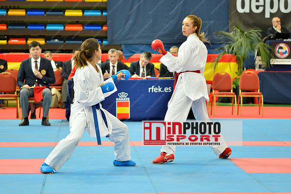 HASNAOUI BOUTHEINA (TUNISIA, TUN), Grande Alexandra (KARATE PERU, PER) in WKF Series A - Guadalajara (SPA).11/02/2018