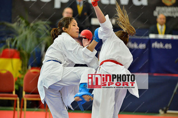 HASNAOUI BOUTHEINA (TUNISIA, TUN), Grande Alexandra (KARATE PERU, PER) in WKF Series A - Guadalajara (SPA).11/02/2018