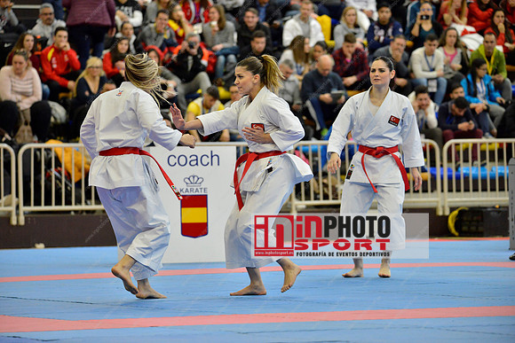 TURKEY FEMALE TEAM KATA (ELTEMUR, KUSMUS, SOFUOGLU) (TURKEY, TUR) in WKF Series A - Guadalajara (SPA).11/02/2018