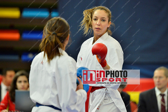 HASNAOUI BOUTHEINA (TUNISIA, TUN), Grande Alexandra (KARATE PERU, PER) in WKF Series A - Guadalajara (SPA).11/02/2018