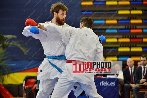 Martinez Velilla Marcos (SHURIYAMA, ESP), ERKAN ENES (TURKEY, TUR) in WKF Series A - Guadalajara (SPA).11/02/2018