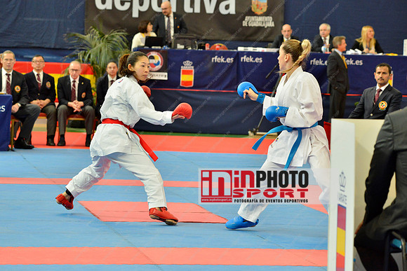 TADANO AYAKA (JAPAN, JPN), OZCELIK ARAPOGLU SERAP (TURKEY, TUR) in WKF Series A - Guadalajara (SPA).11/02/2018