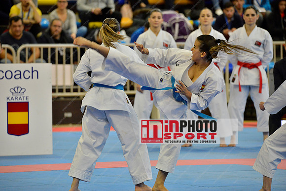 SPAIN KATA FEMALE TEAM, MARTA GARCIA LOZANO, LIDIA RODRIGUEZ ENCABO, RAQUEL ROY RUBIO in WKF Series A - Guadalajara (SPA).11/02/2018