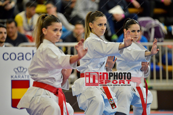 TURKEY FEMALE TEAM KATA (ELTEMUR, KUSMUS, SOFUOGLU) (TURKEY, TUR) in WKF Series A - Guadalajara (SPA).11/02/2018