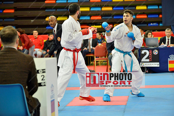 Amargos Miguel (Federacion Argentina de Karate, ARG), AKTAS UGUR (TURKEY, TUR) in WKF Series A - Guadalajara (SPA).11/02/2018