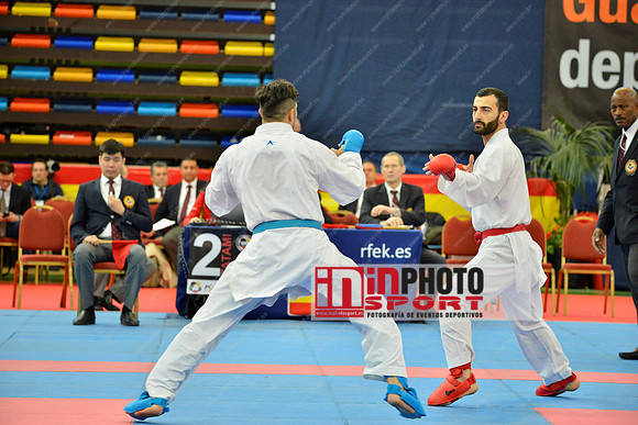 Amargos Miguel (Federacion Argentina de Karate, ARG), AKTAS UGUR (TURKEY, TUR) in WKF Series A - Guadalajara (SPA).11/02/2018