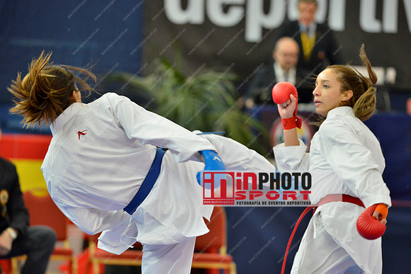 HASNAOUI BOUTHEINA (TUNISIA, TUN), Grande Alexandra (KARATE PERU, PER) in WKF Series A - Guadalajara (SPA).11/02/2018