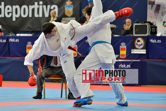 Martinez Velilla Marcos (SHURIYAMA, ESP), ERKAN ENES (TURKEY, TUR) in WKF Series A - Guadalajara (SPA).11/02/2018