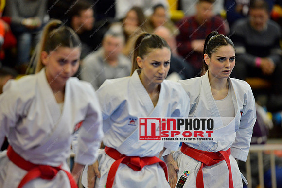 TURKEY FEMALE TEAM KATA (ELTEMUR, KUSMUS, SOFUOGLU) (TURKEY, TUR) in WKF Series A - Guadalajara (SPA).11/02/2018