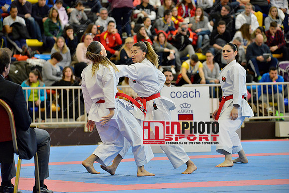 TURKEY FEMALE TEAM KATA (ELTEMUR, KUSMUS, SOFUOGLU) (TURKEY, TUR) in WKF Series A - Guadalajara (SPA).11/02/2018