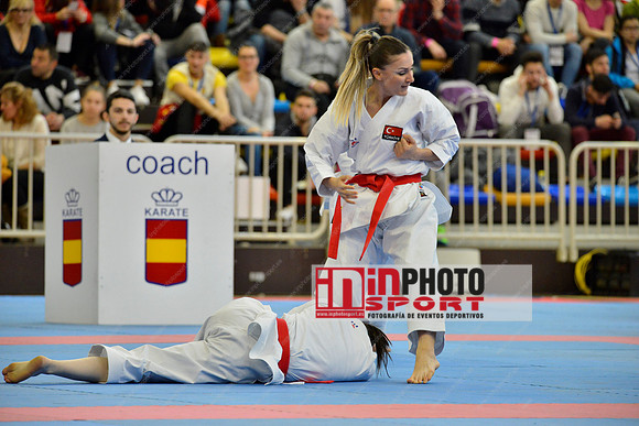 TURKEY FEMALE TEAM KATA (ELTEMUR, KUSMUS, SOFUOGLU) (TURKEY, TUR) in WKF Series A - Guadalajara (SPA).11/02/2018