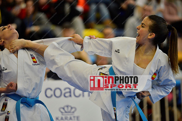 SPAIN KATA FEMALE TEAM, MARTA GARCIA LOZANO, LIDIA RODRIGUEZ ENCABO, RAQUEL ROY RUBIO in WKF Series A - Guadalajara (SPA).11/02/2018