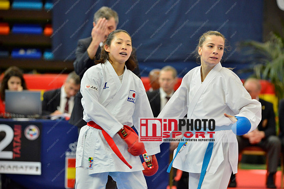 TADANO AYAKA (JAPAN, JPN), OZCELIK ARAPOGLU SERAP (TURKEY, TUR) in WKF Series A - Guadalajara (SPA).11/02/2018