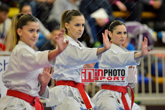 TURKEY FEMALE TEAM KATA (ELTEMUR, KUSMUS, SOFUOGLU) (TURKEY, TUR) in WKF Series A - Guadalajara (SPA).11/02/2018