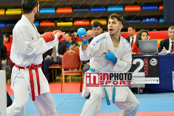 Amargos Miguel (Federacion Argentina de Karate, ARG), AKTAS UGUR (TURKEY, TUR) in WKF Series A - Guadalajara (SPA).11/02/2018