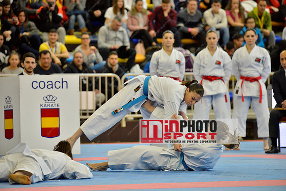 SPAIN KATA FEMALE TEAM, MARTA GARCIA LOZANO, LIDIA RODRIGUEZ ENCABO, RAQUEL ROY RUBIO in WKF Series A - Guadalajara (SPA).11/02/2018