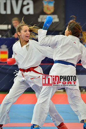 HASNAOUI BOUTHEINA (TUNISIA, TUN), Grande Alexandra (KARATE PERU, PER) in WKF Series A - Guadalajara (SPA).11/02/2018