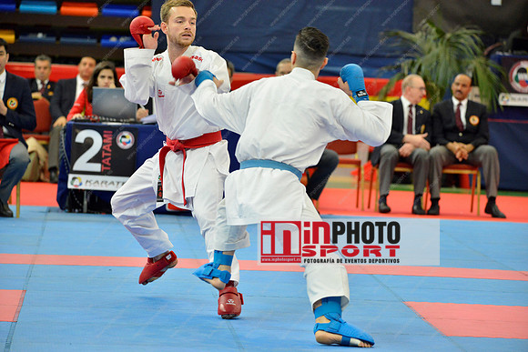 Gerrese Nick (Unity99 Rotterdam, NED), IBANEZ SAENZ-TORRE RODRIGO (SPAIN, ESP) in WKF Series A - Guadalajara (SPA).11/02/2018