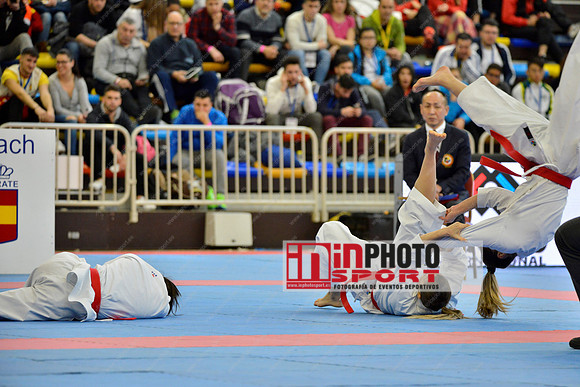 TURKEY FEMALE TEAM KATA (ELTEMUR, KUSMUS, SOFUOGLU) (TURKEY, TUR) in WKF Series A - Guadalajara (SPA).11/02/2018