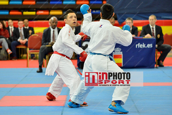RODRIGUEZ JESUS LEONARDO (MEXICO, MEX), NAKANO SOICHIRO (JAPAN, JPN) in WKF Series A - Guadalajara (SPA).11/02/2018