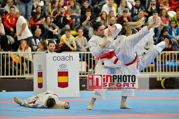 TURKEY FEMALE TEAM KATA (ELTEMUR, KUSMUS, SOFUOGLU) (TURKEY, TUR) in WKF Series A - Guadalajara (SPA).11/02/2018